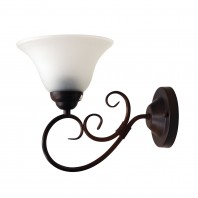 Oriel Lighting-Gaston Bronze Traditional Frost Wall Light